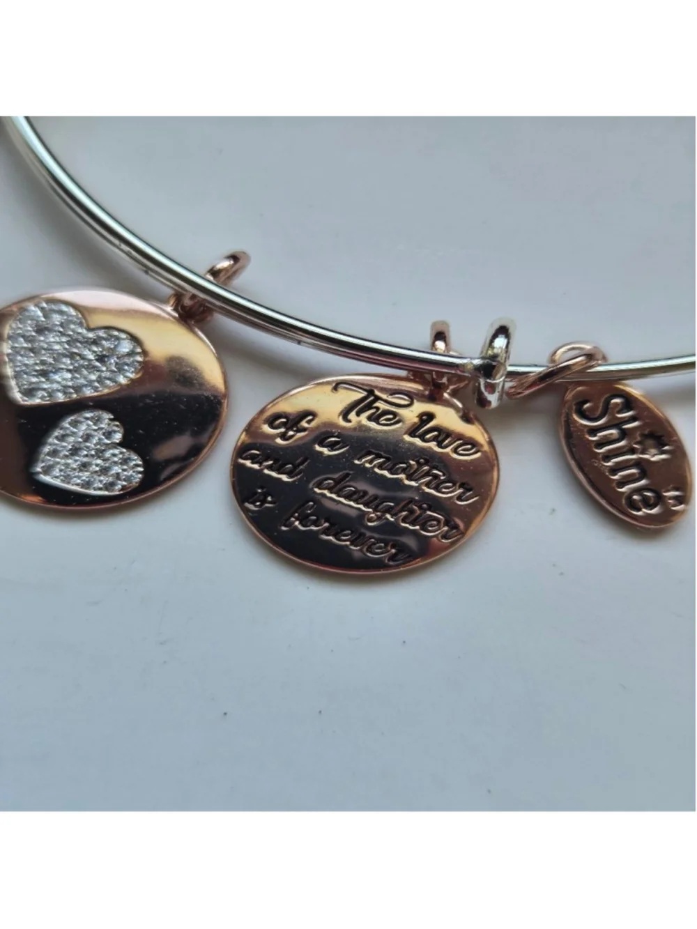 Women's Unbranded Silver Rose Gold Charm Bracelet One Size